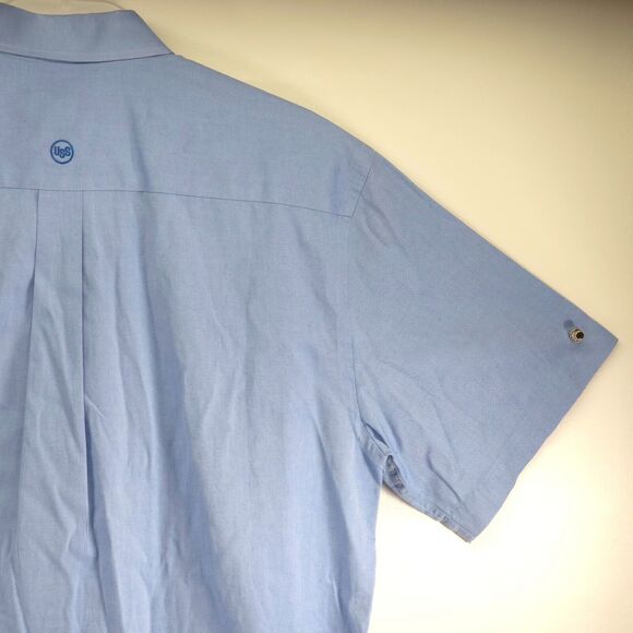 Peter Millar Med US Steel Button Down Comfort Polo Shirt Blue Country Club Golf - Picture 11 of 13